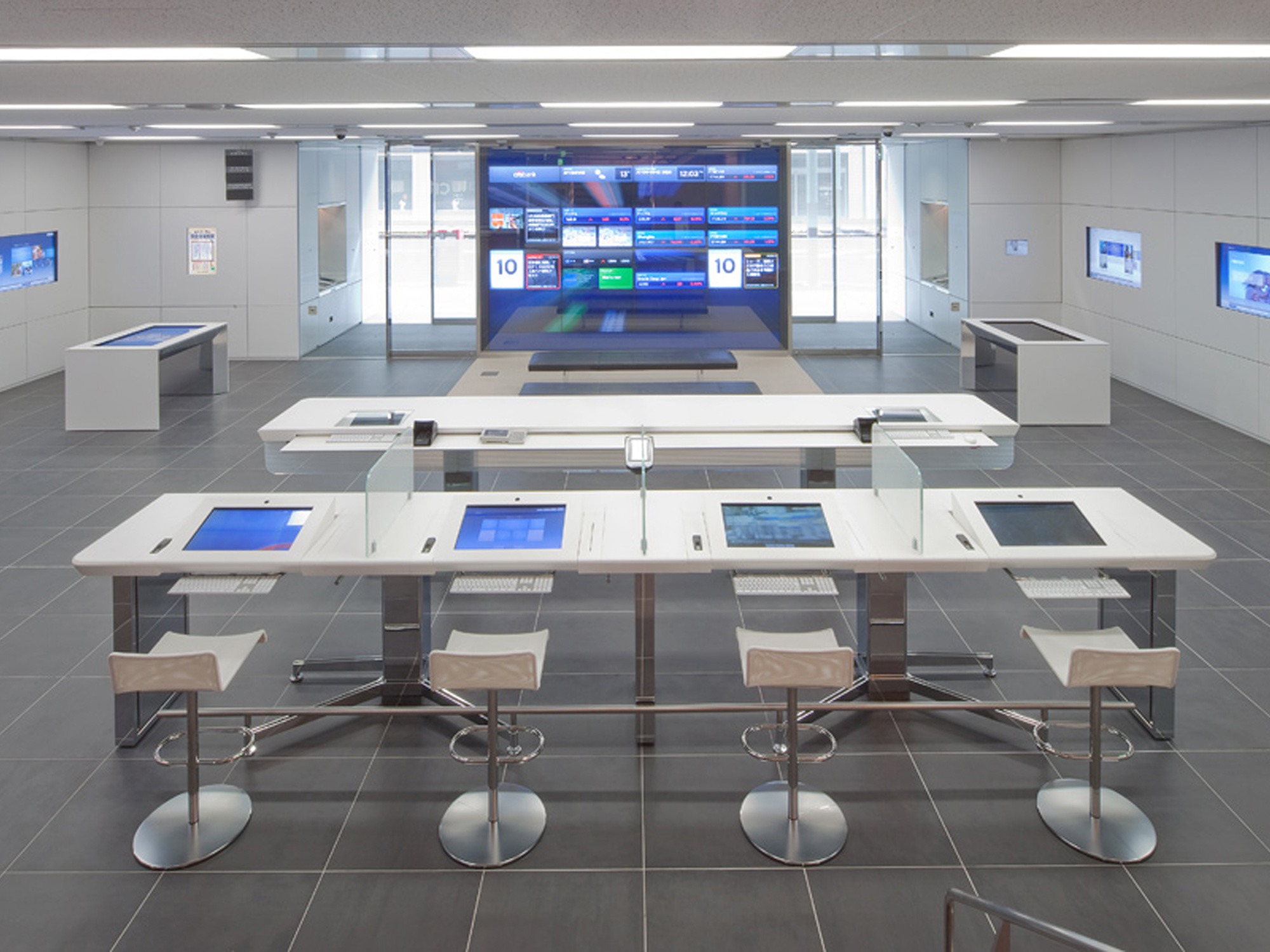 Citibank branch with banking workstations